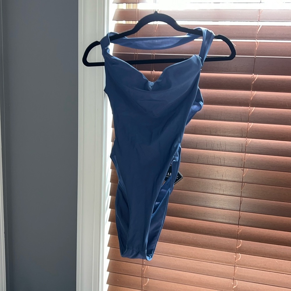 Zaful one piece blue bathing suit